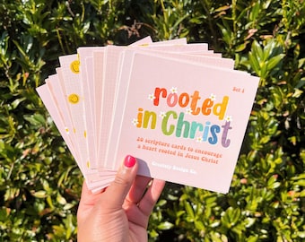 Rooted in Christ Scripture Cards / Set of 20 Scripture Cards