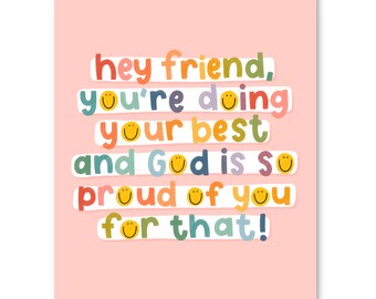 God is zo trots op je print / kunstprint / muurdecoratie / christelijke aanmoediging
