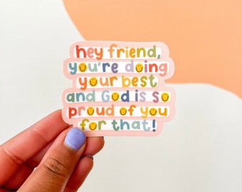 God is zo trots op je / waterdichte sticker / vinylsticker