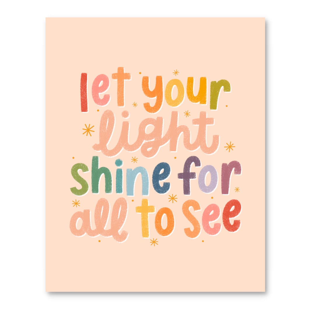 Let Your Light Shine Print - Etsy