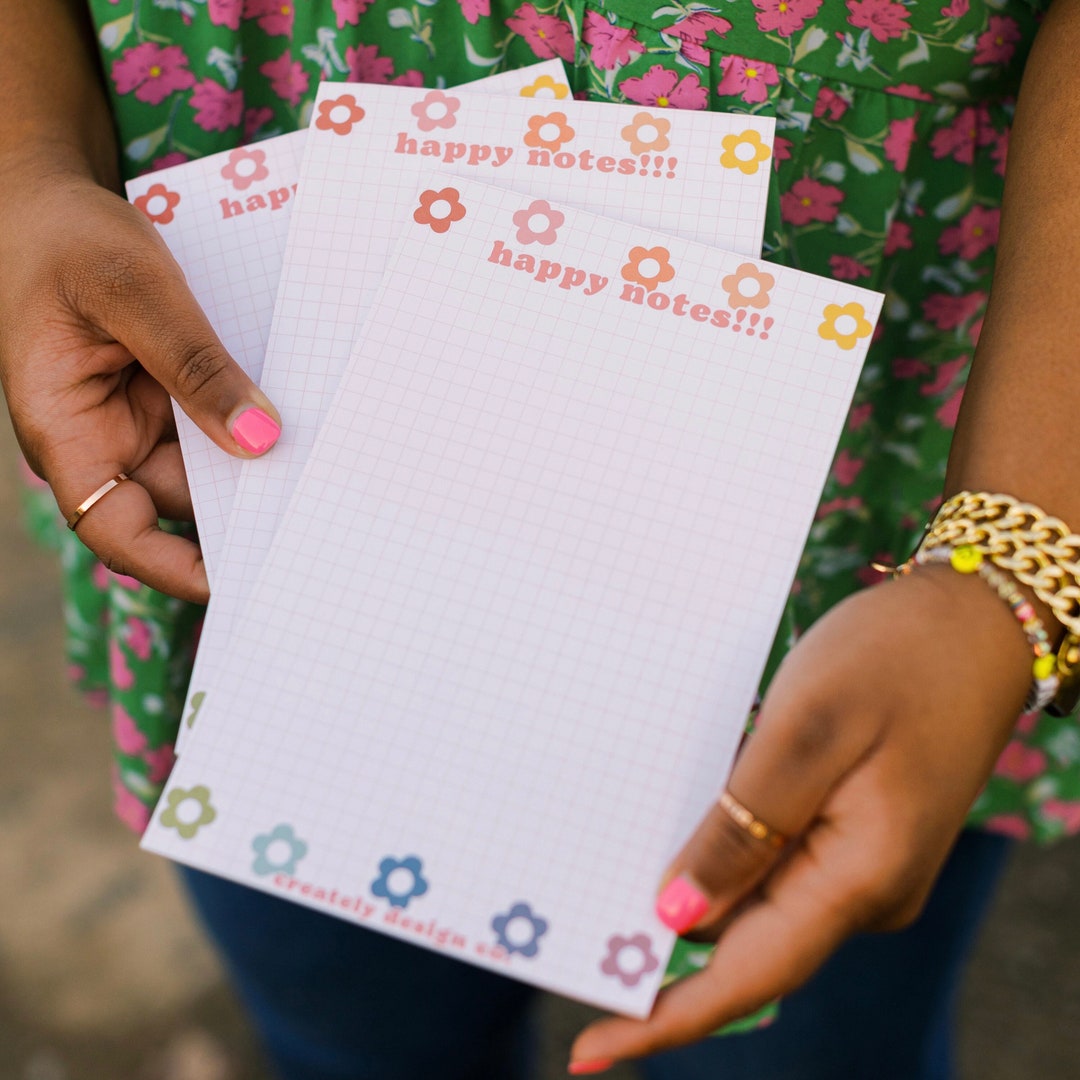 The Happy Notepad / Stationery / Notepad / 5.5X8.5 Notepad / Office ...