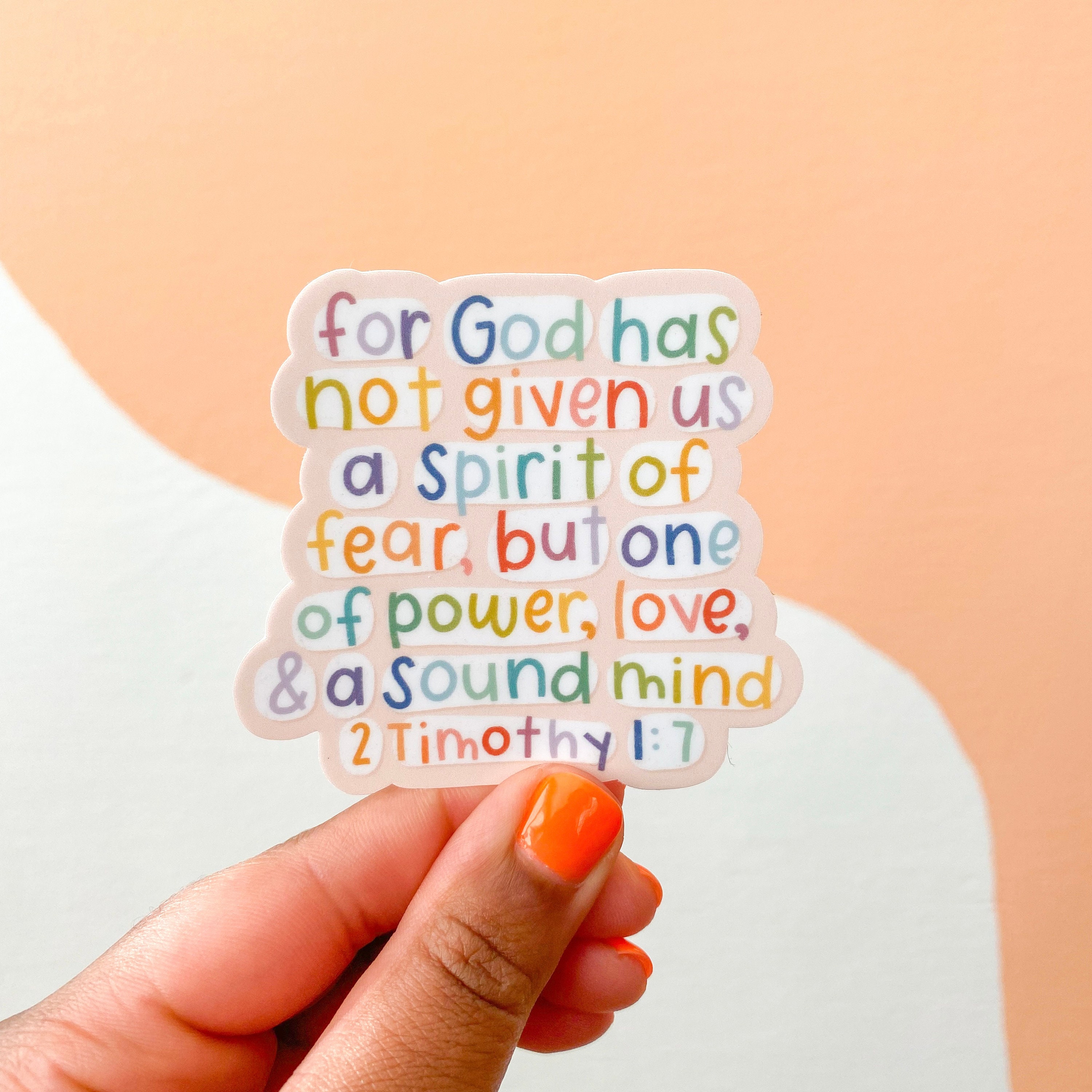 Spirit of Power Sticker / Matte Sticker / Christian Sticker ...