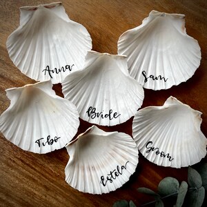 Handwritten Scallop Shell Place Names - Etsy