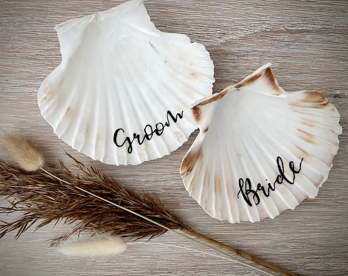 Handwritten Scallop Shell Place Names - Etsy