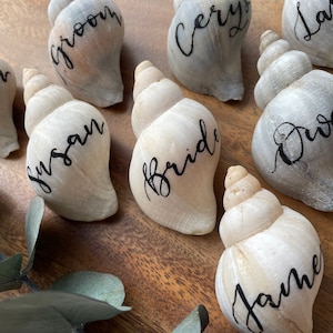 Shell wedding place names handwritten