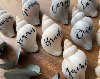 Shell wedding place names handwritten