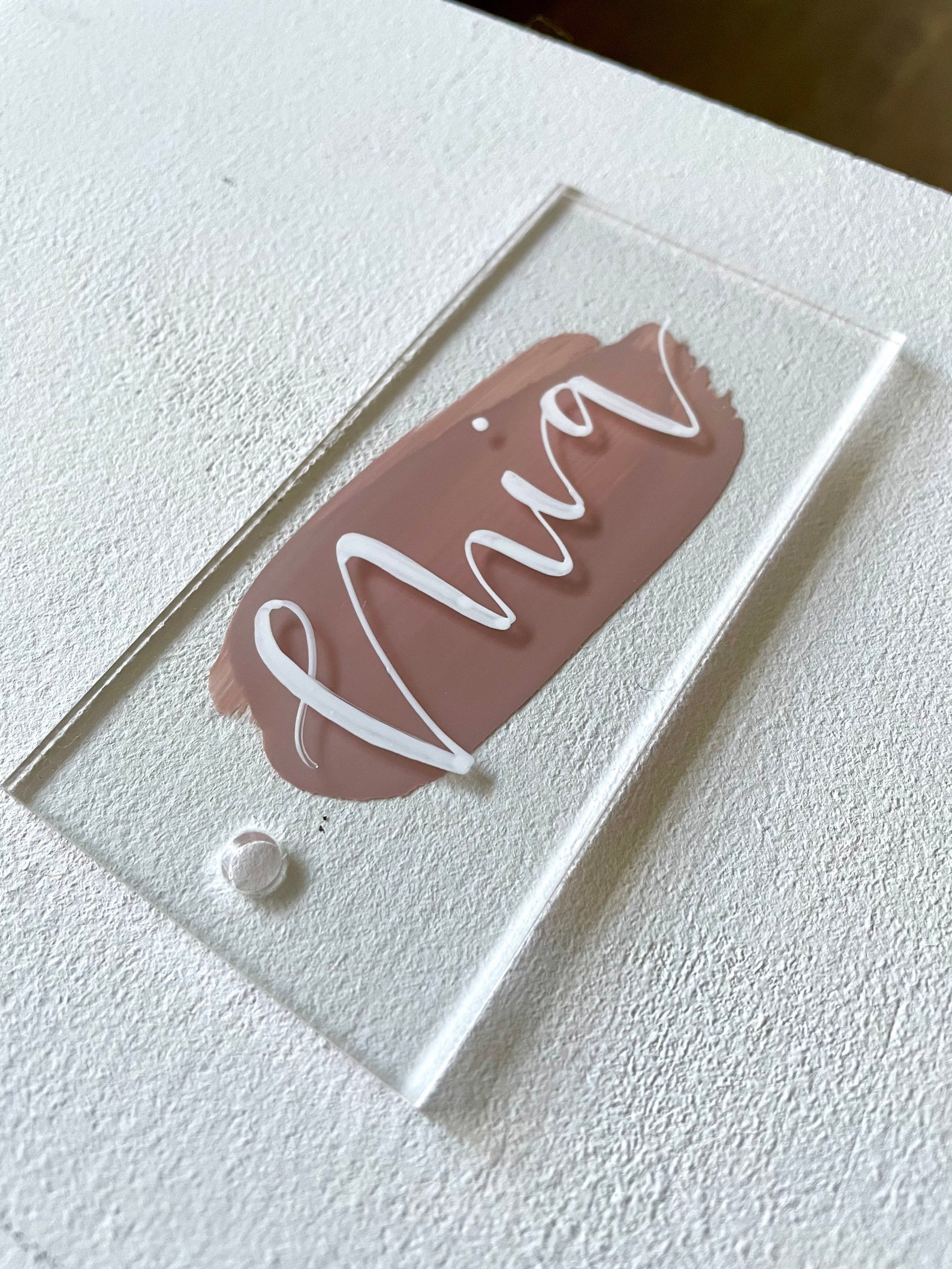 Handwritten Acrylic Place Names With Painted Back Etsy