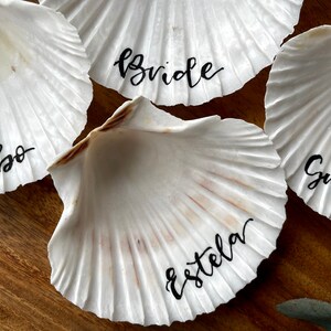 Handwritten Scallop Shell Place Names - Etsy