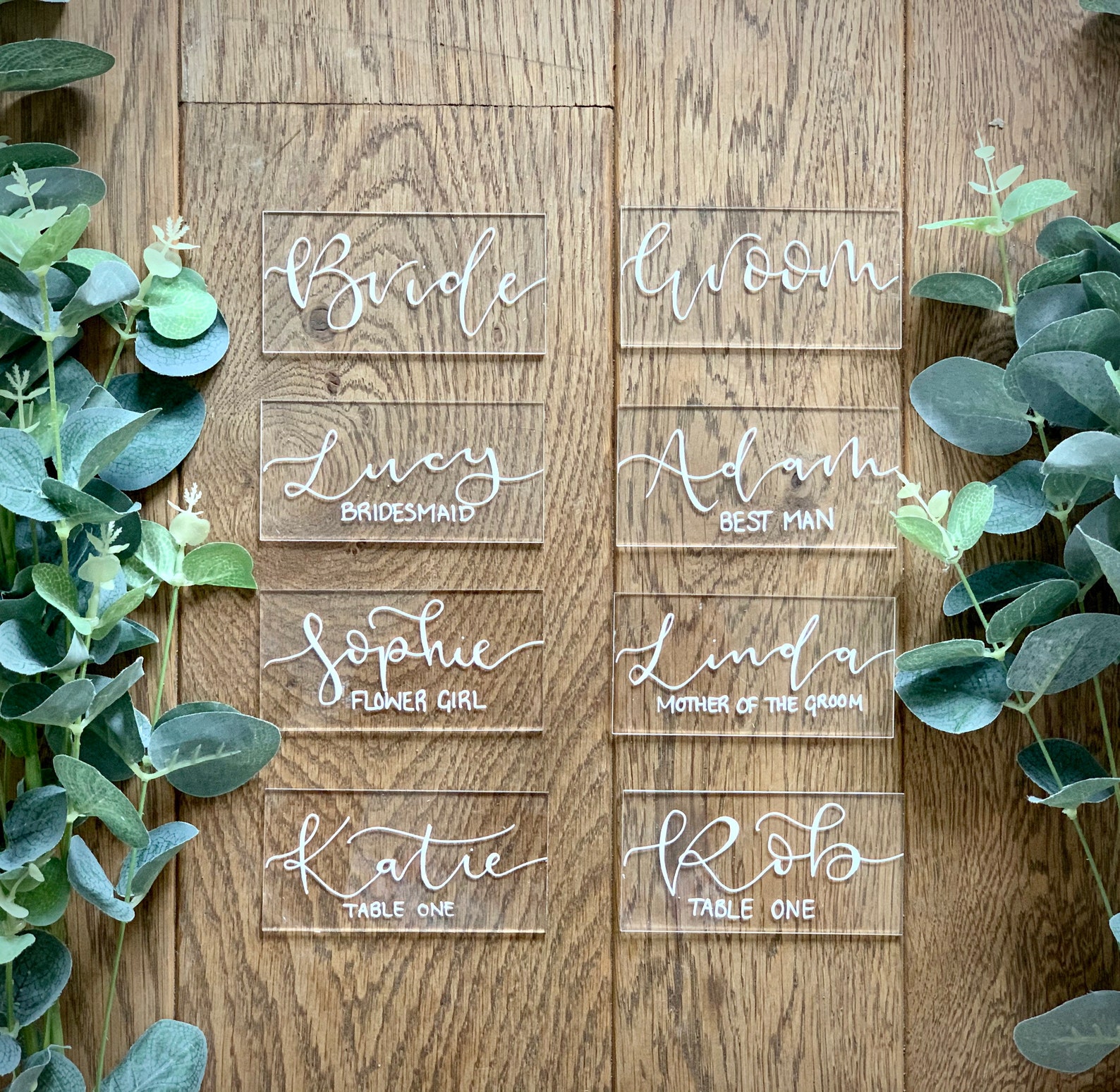 Acrylic Wedding Place Names Handwritten Etsy