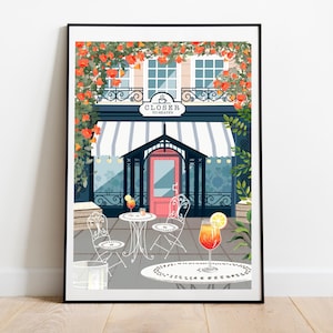 Aperol Spritz Art Print, Bar Cart Decor Cocktail Poster, Party Signature Drink Sign, Trendy Wall, restauracja koktajlowa, sztuka ścienna, wystrój domu