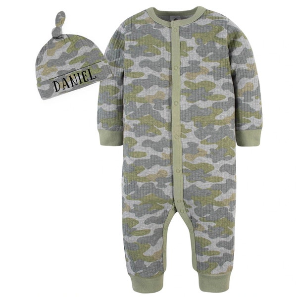 2-Piece Camouflage Take Me Home Set - Camo Take Home Suit and Hat - Outfit - Newborn Coverall & Hat - Hospital Bodysuit - Hospital Set