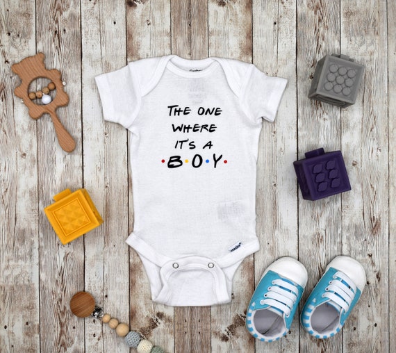 The One Where It's a BOY Onesie ® or Toddler T-shirt Baby Boy Friends  TV Show Pregnancy Announcement Gender Reveal