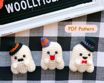 Halloween Crochet Ghost Magnet Pattern | Beginner Amigurumi (PDF Pattern)