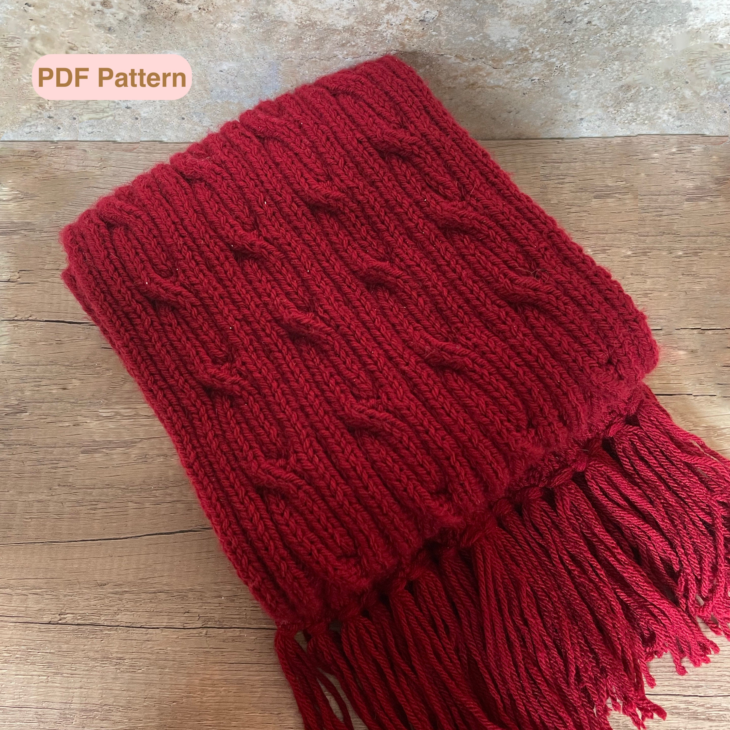 reversible cable scarf pattern