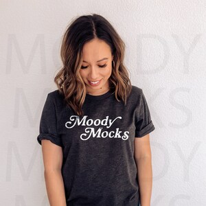 Bella Canvas 3001 Mockup | Bella Canvas Dark Grey Heather Shirt Mockup | Tshirt Mockup