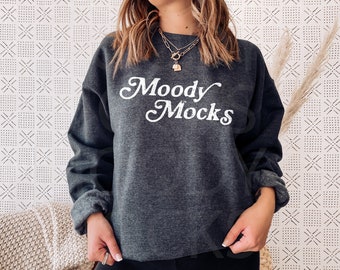 Fall Mockup | Gildan 18000 Sweatshirt Mockup | Gildan Dark Heather Sweatshirt G180 Mockup | Model Mockup | Moody Mocks