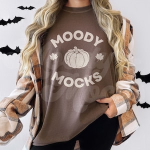 Comfort Colors 1717 Mockup | Comfort Colors Espresso Oversized Shirt Mockup | Comfort Colors Halloween Fall Tshirt Mockup | Moody Mocks