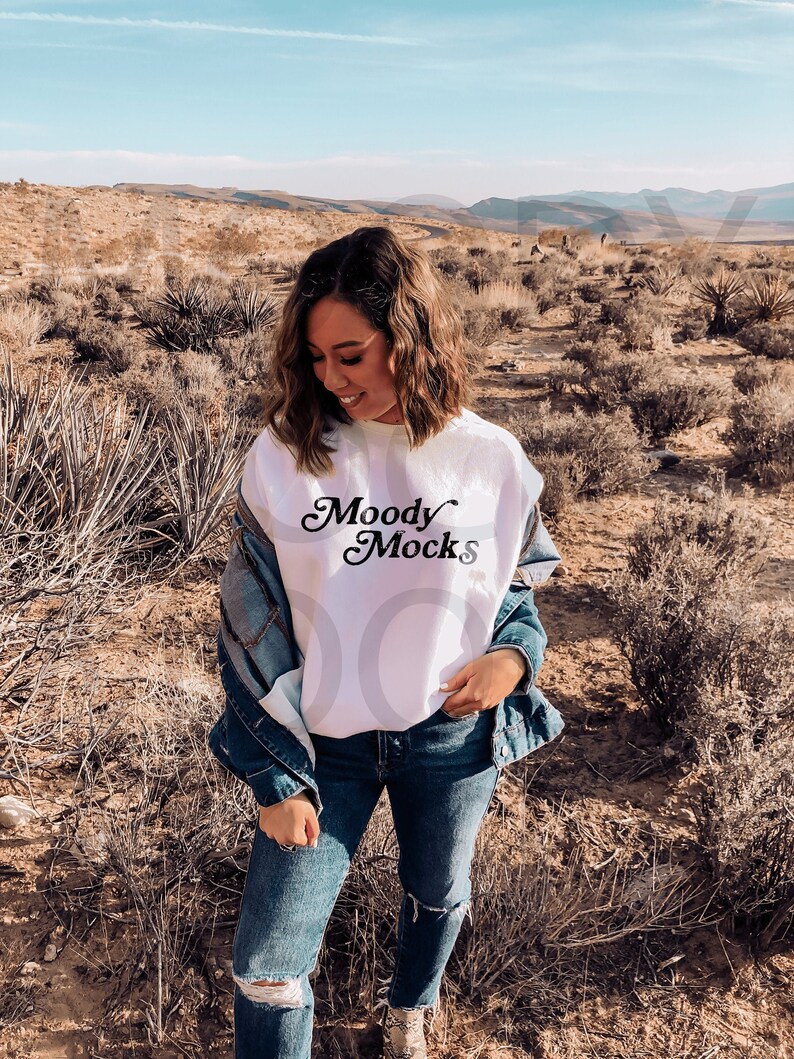 Download Gildan 18000 Mockup Gildan White Sweatshirt Mockup | Etsy