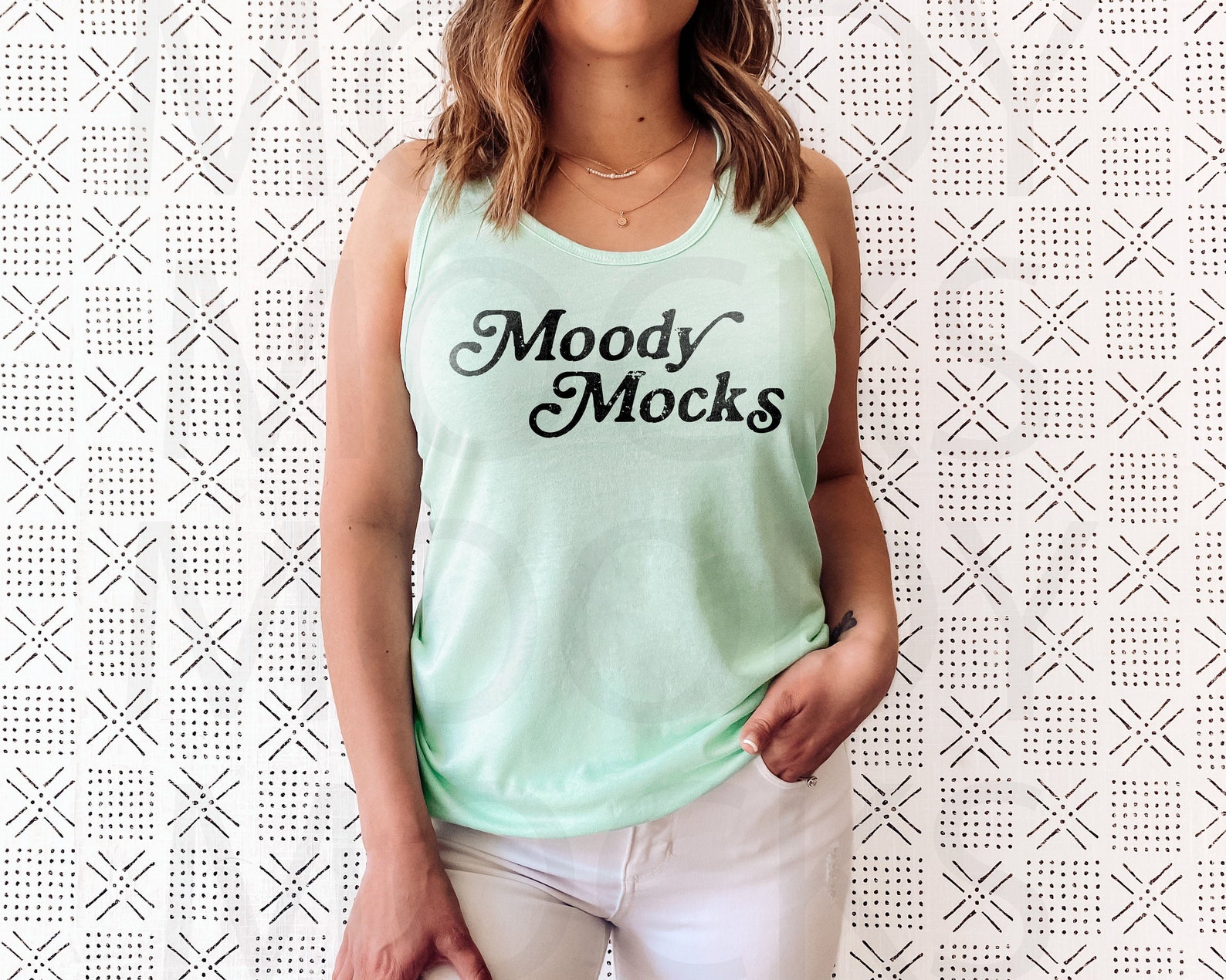 Next Level 1533 Mockup Next Level Mint Racerback Tank