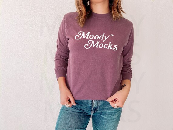 Comfort Colors 6014 Mockup Comfort Colors Berry Long Sleeve Shirt Mockup  Model Mockup Moody Mocks - Etsy Canada