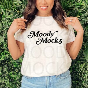 Bella Canvas 3001 Mockup | Bella Canvas White Shirt Mockup | Summer Mockup | Spring Mockup | Model Mockup | Moody Mocks