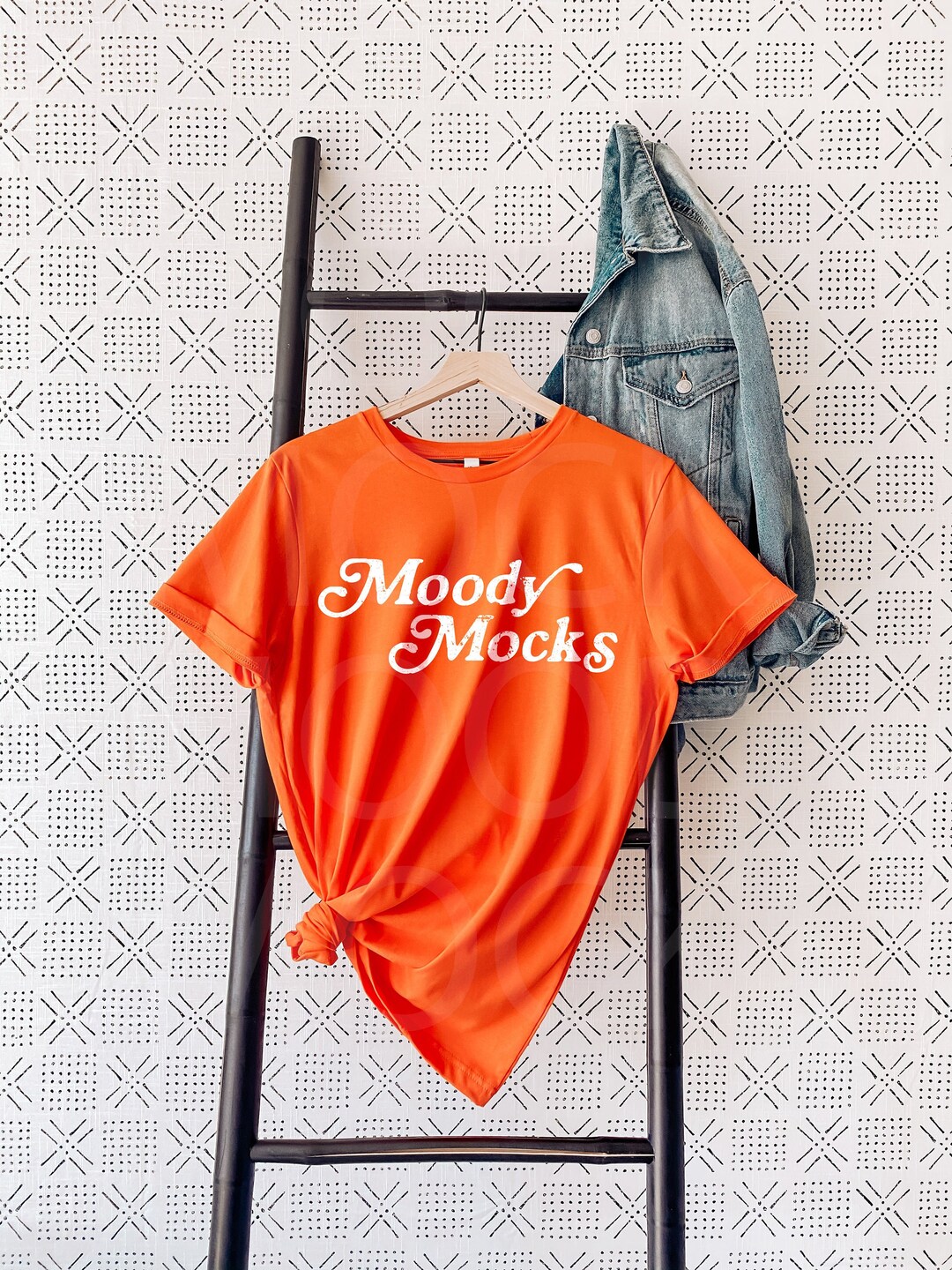 Bella Canvas 3001 Mockup | Bella Canvas Orange Shirt Mockup | Flat Lay ...