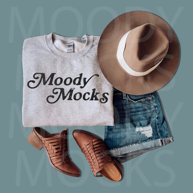 Download Gildan 18000 Mockup Gildan Sport Grey Sweatshirt Mockup | Etsy