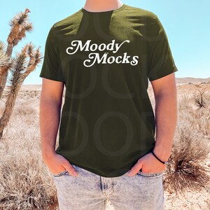 Bella Canvas 3001 Mockup | Bella Canvas Olive Shirt Mockup | Mens Model Mockup | Moody Mocks