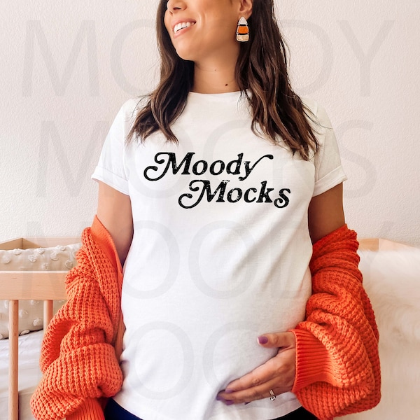 Umstands-Mockup | Schwangerschaft Mockup | Bella Canvas 3001 Mockup | Bella Canvas Weißes Tshirt Mockup | Fall Mockup | Halloween Mockup