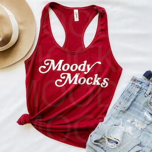 Next Level 1533 Mockup | Next Level Cardinal Racerback Tank Mockup | Summer Mockup | Flat Lay Mockup | Moody Mocks