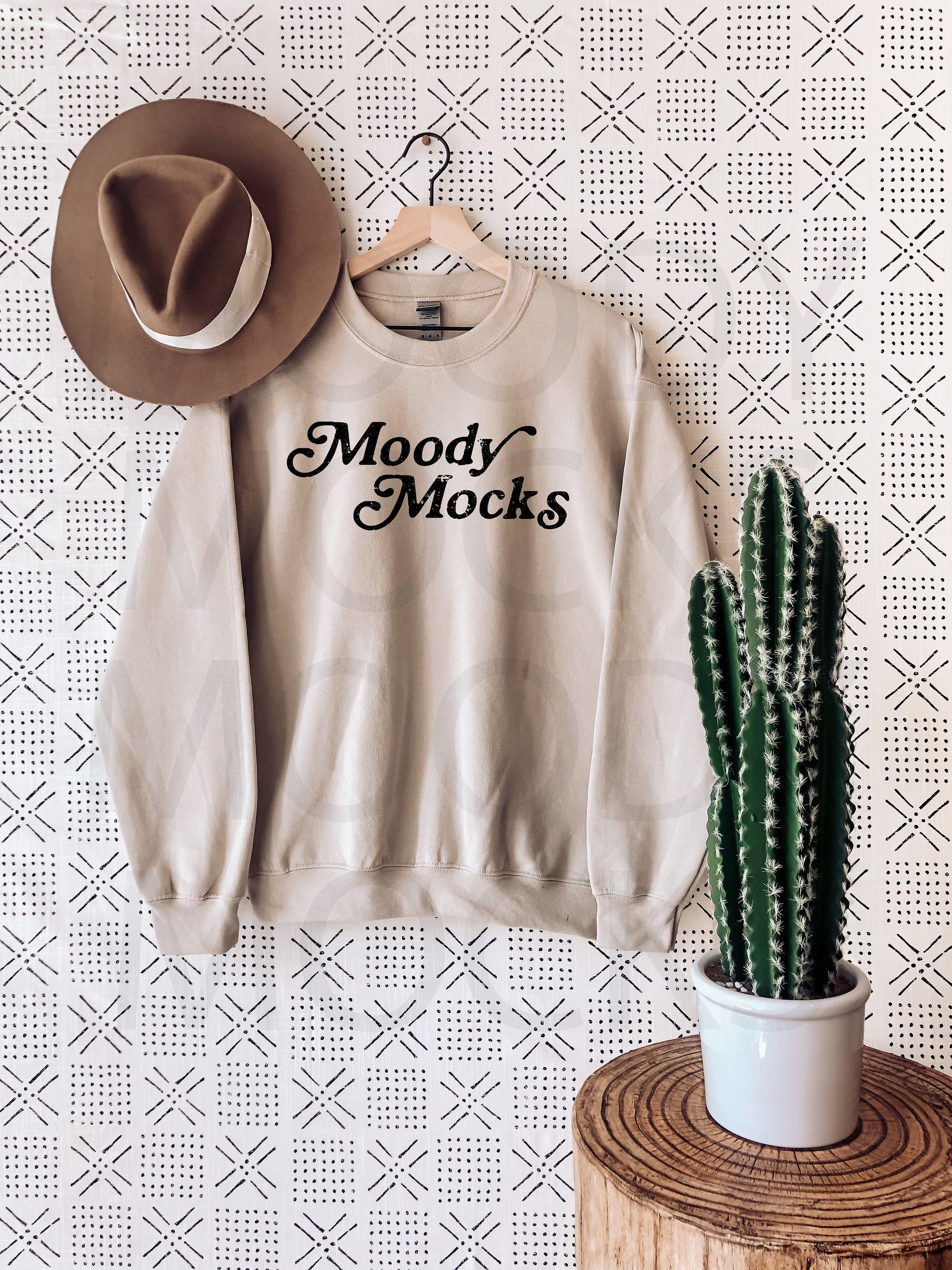 Download Gildan 18000 Mockup Gildan Sand Sweatshirt Mockup Etsy