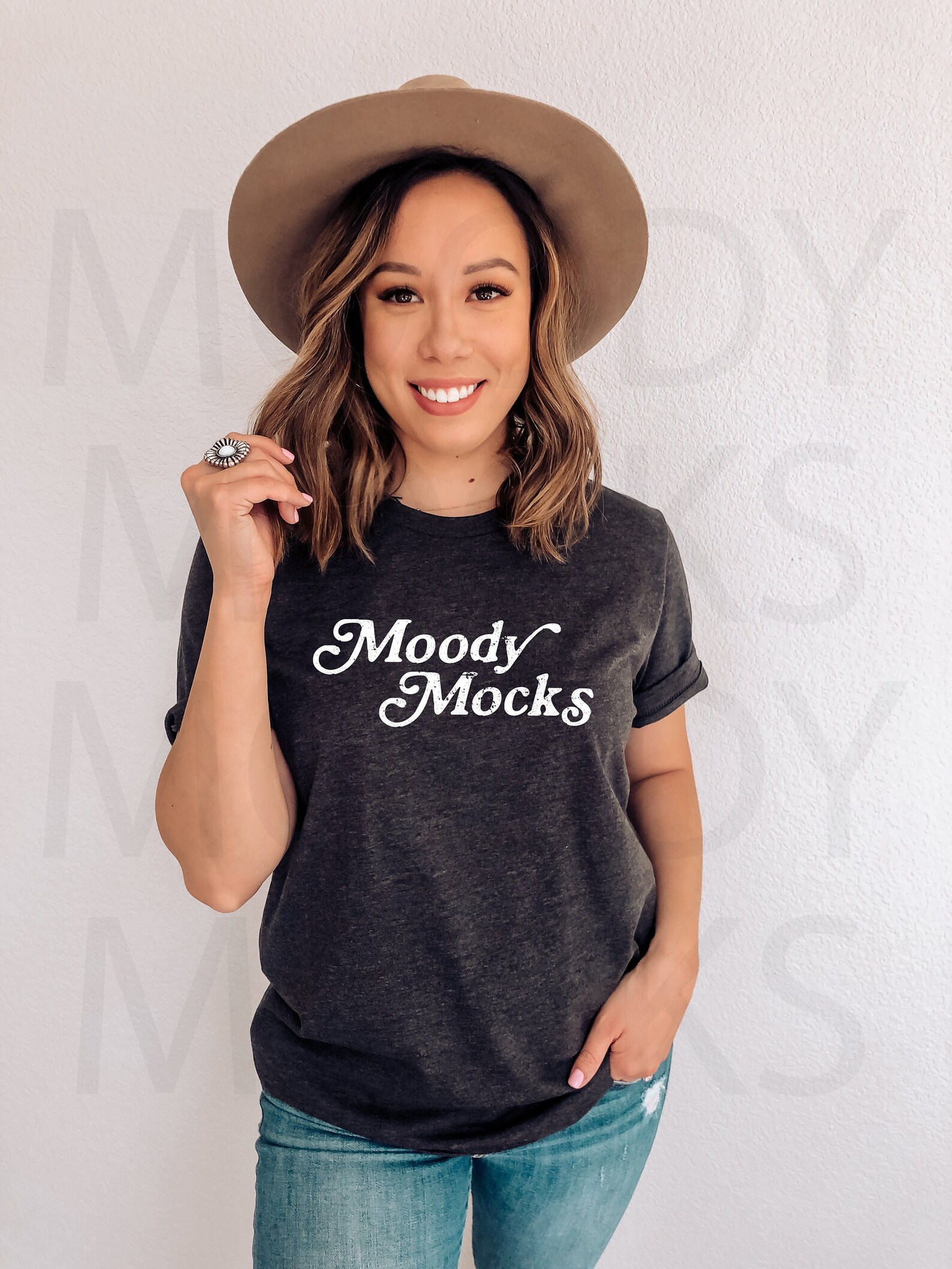 Bella Canvas 3001 Mockup Bella Canvas Dark Grey Heather - Etsy