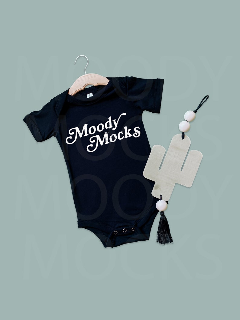 Download Bella Canvas 100B Baby Onesie Mockup Bella Canvas Black | Etsy