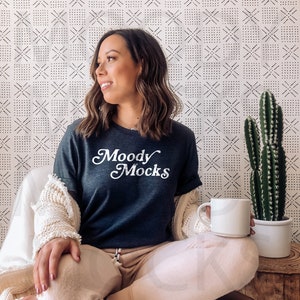 Bella Canvas 3001 Mockup | Bella Canvas Heather Navy Shirt Mockup | Model Tshirt Mockup