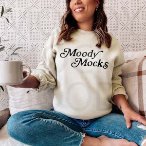 Fall Mockup | Halloween Mockup | Gildan 18000 Sweatshirt Mockup | Gildan Sand Sweatshirt G180 Mockup | Model Mockup | Moody Mocks