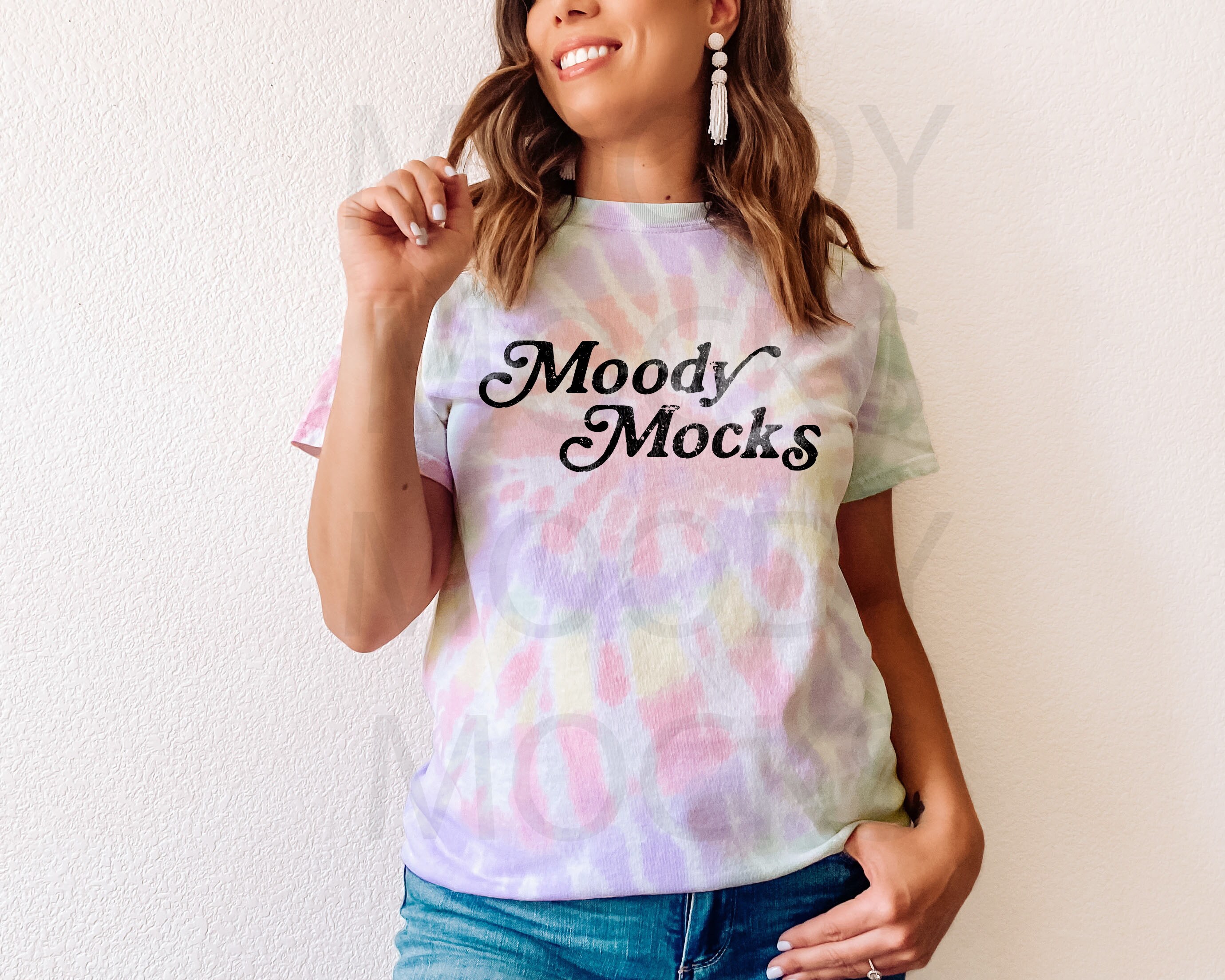 Gildan 5000 Tie Dye Shirt Mockup Gildan 
