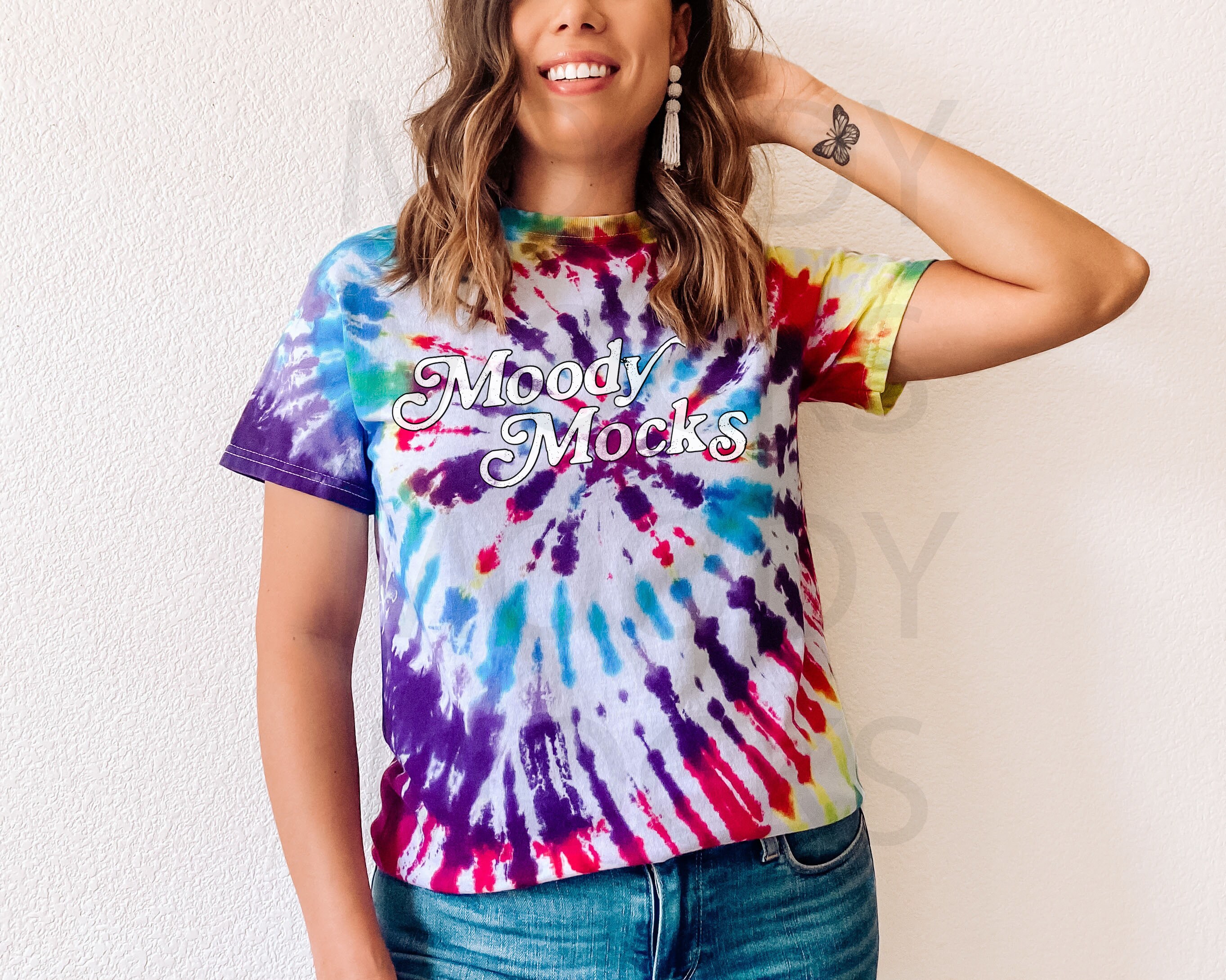 Gildan 5000 Tie Dye Shirt Mockup Gildan 