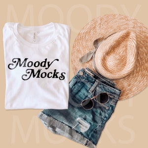 Bella Canvas 3001 Mockup | Bella Canvas White Shirt Mockup | Flat Lay Tshirt Mockup