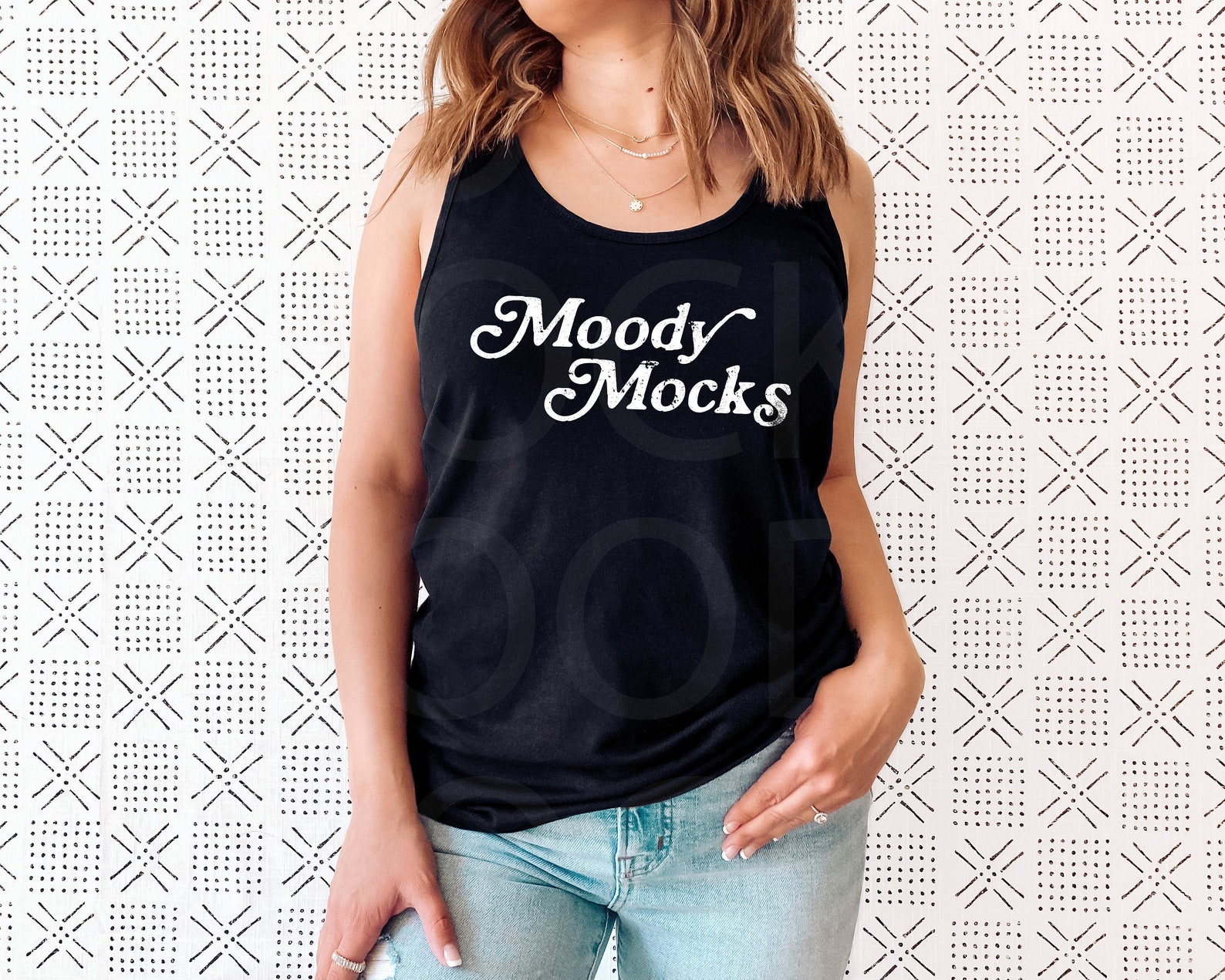 Next Level 1533 Mockup Next Level Black Racerback Tank Etsy