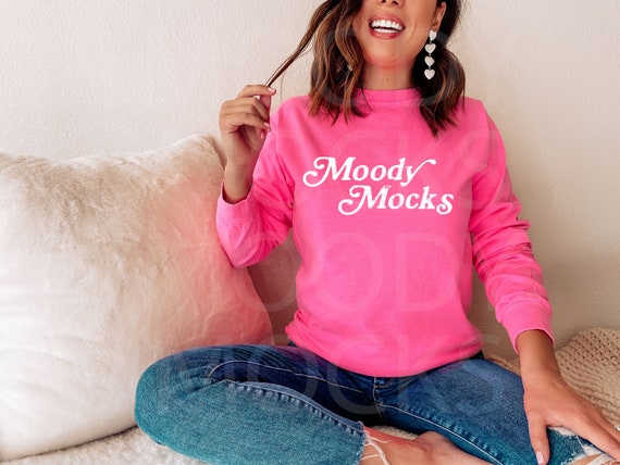 Pink comfort online colors sweatshirt