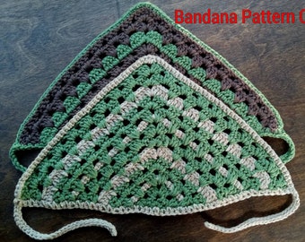SOLO PATRÓN DE BANDANA** Patrón de pañuelo minimalista moderno, patrón de pañuelo de ganchillo, patrón de pañuelo, patrón de diadema, pañuelo de verano