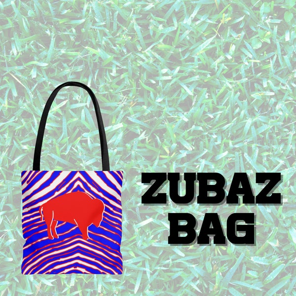 Buffalo Zubaz Tote Bag, Zubaz Bag, Buffalo Football Zubaz Print Tote Bag
