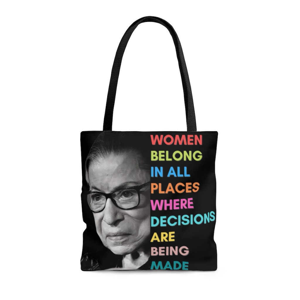 Notorious RBG Tote Bag - Ruth Bader Ginsburg Gift For Lawyers, Students, Book & Grocery Bag