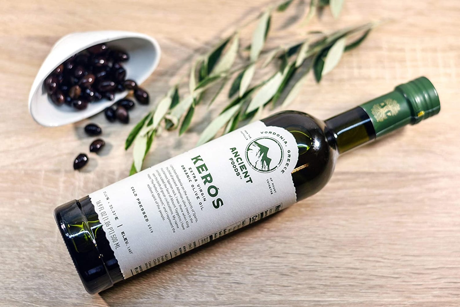 Organic Greek Extra Virgin Olive Oil From Sparta Fresh Harvest Cold Pressed High Phenolic 17oz