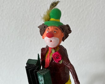 Vintage MUSICAL Jewelry Box With DANCING Circus Clown/marukai
