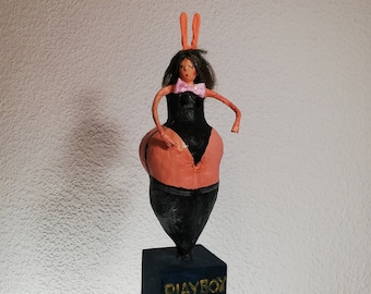 Papier-mâché figure of a woman in stockings, figure of a naked woman, papier-mâché figure of a naked woman, papier-mâché figure of a mermaid, papier-mâché figures of women