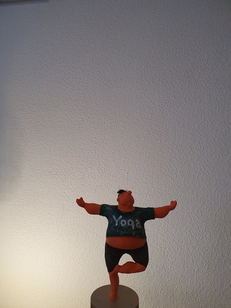 Man Doing Yoga Papiermâché Figure Etsy