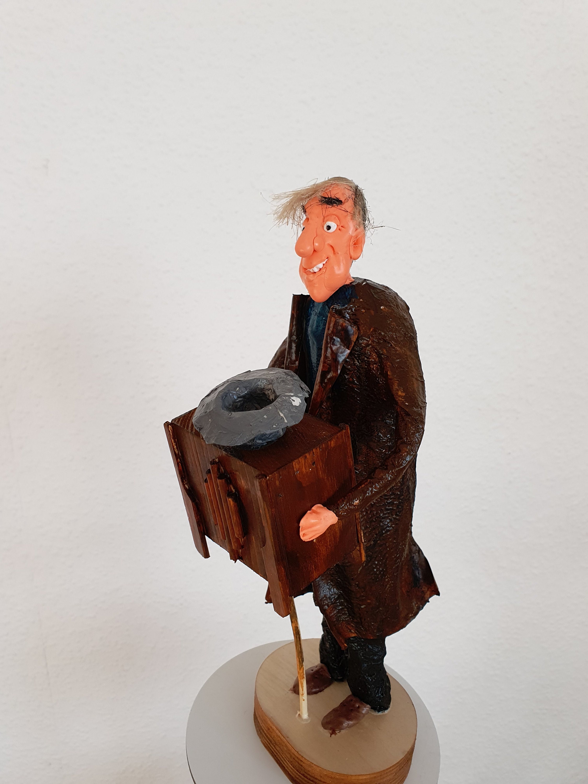 Figurine Vintage D'organillero (joueur D'orgue De Barbarie) - Statuette Collection