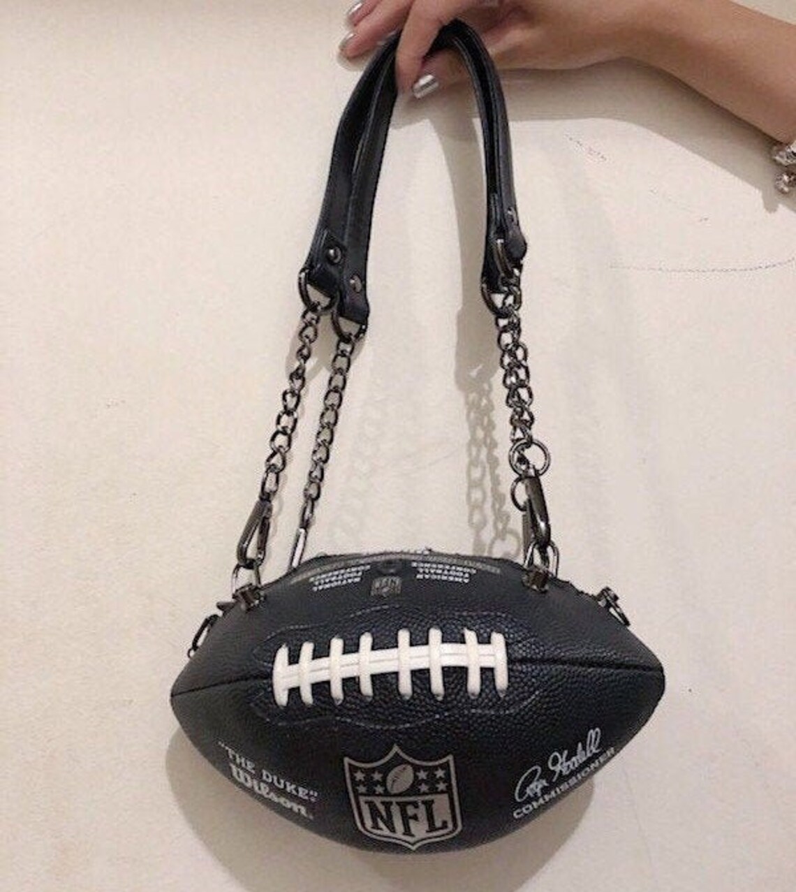 Exclusive Hand Made small Football Purse NFL FOOTBALL WILSON Etsy