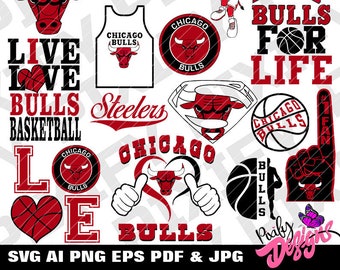 Chicago Bulls Svg Etsy